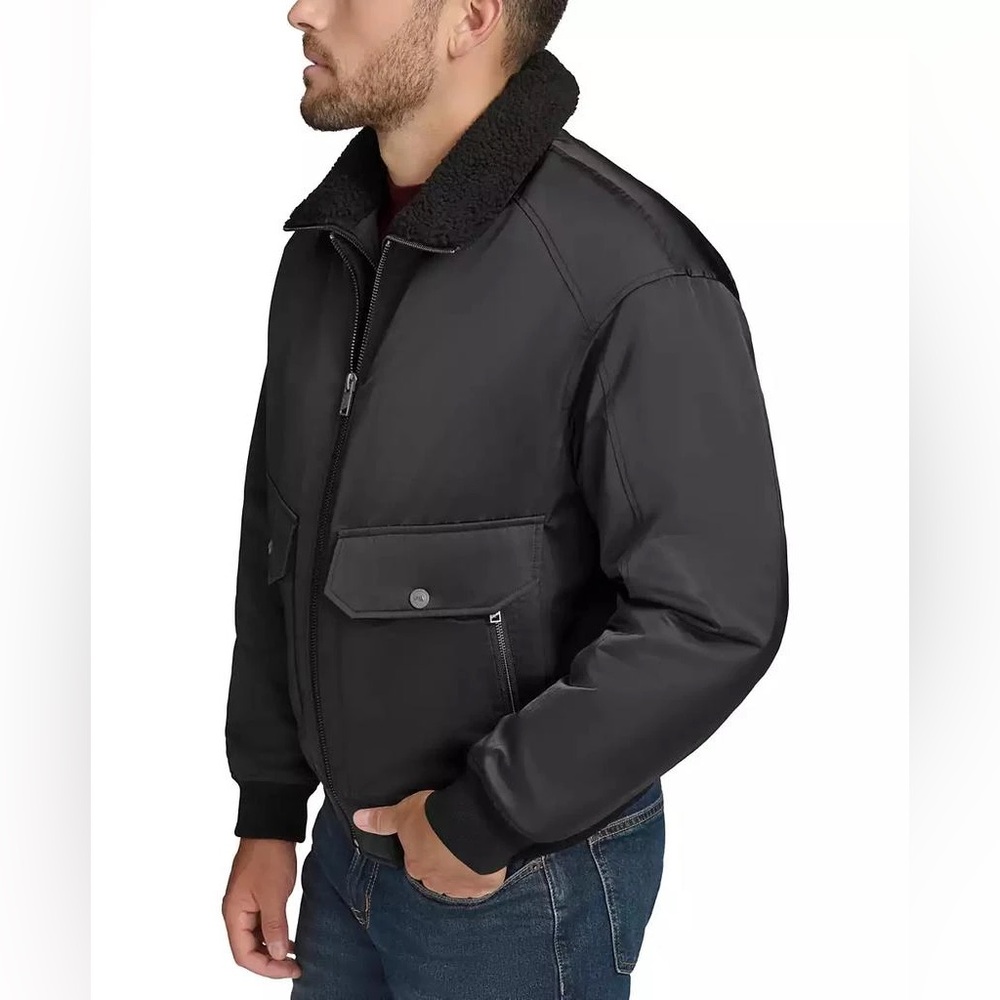 NWT Andrew Marc Sport Grafton Aviator Jacket- Black - Picture 12 of 12